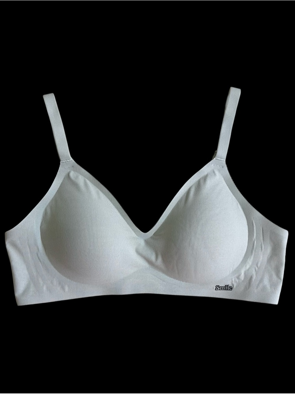 Women's Ribbed Wireless Bra Comfortable Seamless Soft Support - Cool Grey, XXL
